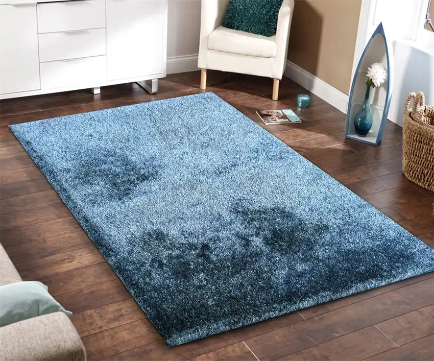 Blue Shag Hand Tufted Area Rug Photo 4