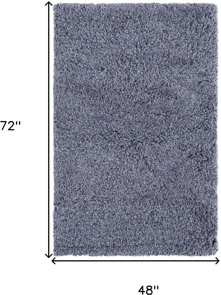 Blue Shag Hand Tufted Area Rug Photo 9