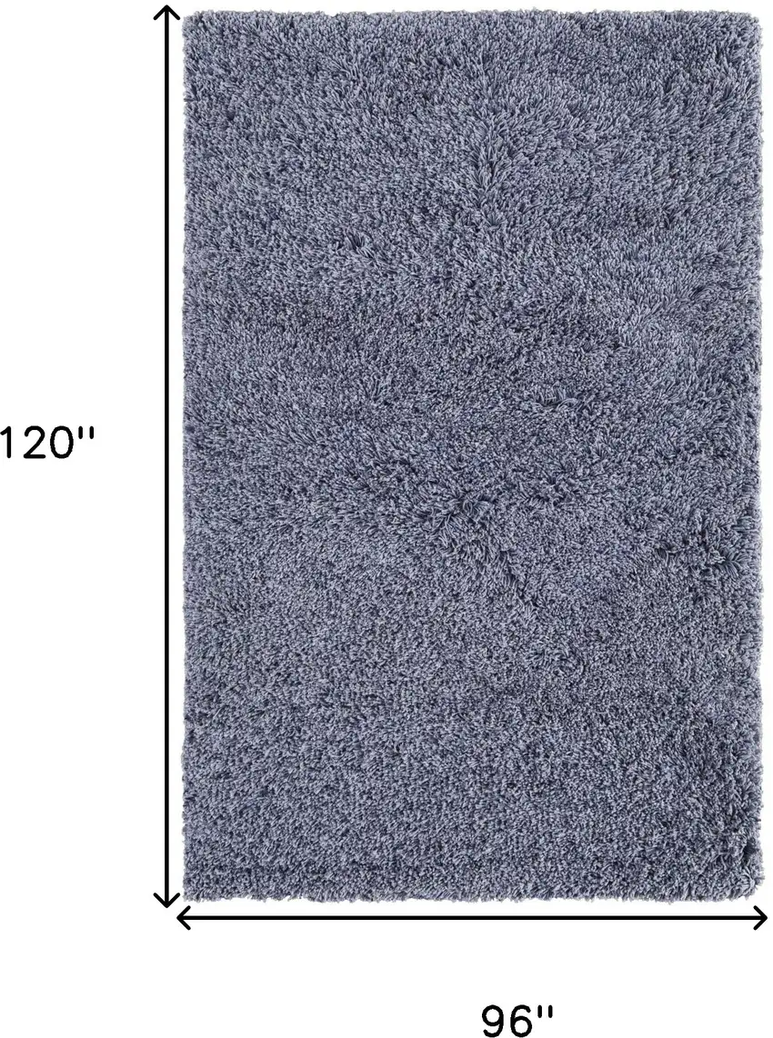 Blue Shag Hand Tufted Area Rug Photo 9