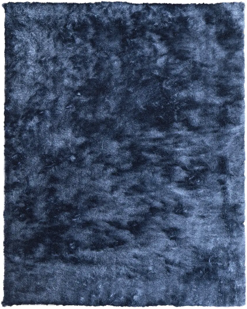 Blue Shag Hand Tufted Area Rug Photo 5