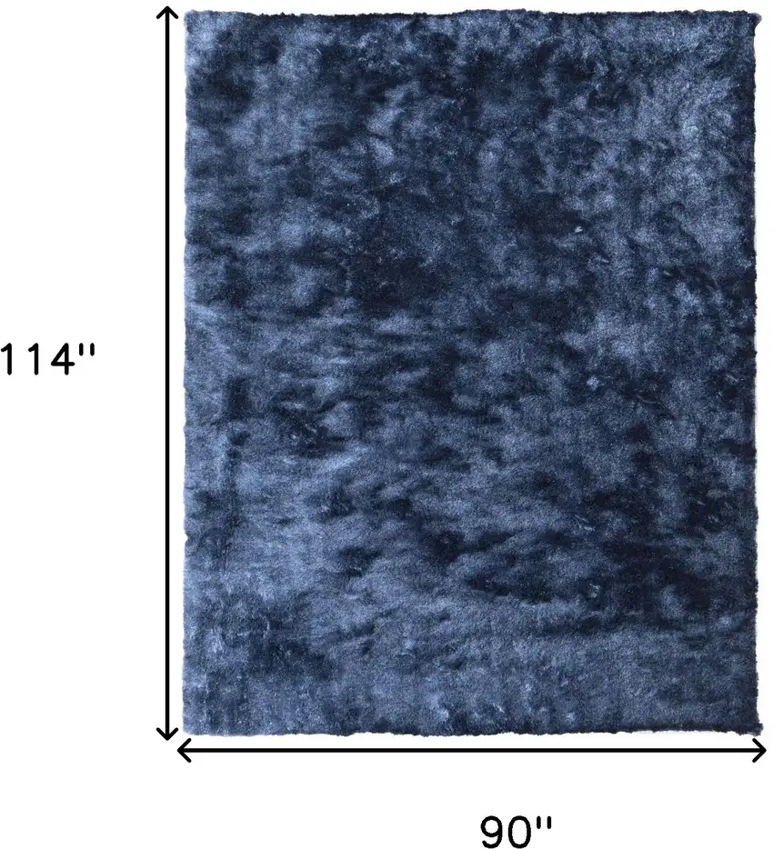 Blue Shag Hand Tufted Area Rug Photo 9