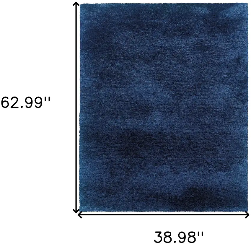 Blue Shag Hand Tufted Area Rug Photo 3