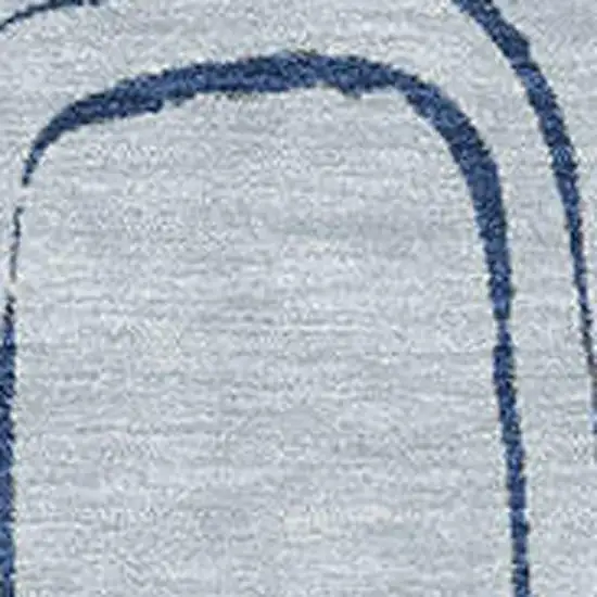 Blue Sky Blue And Ivory Geometric Washable Area Rug With UV Protection Photo 2