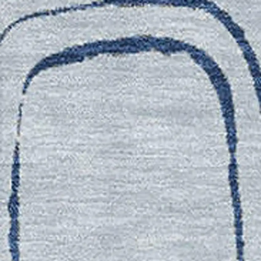 Blue Sky Blue And Ivory Geometric Washable Area Rug With UV Protection Photo 2