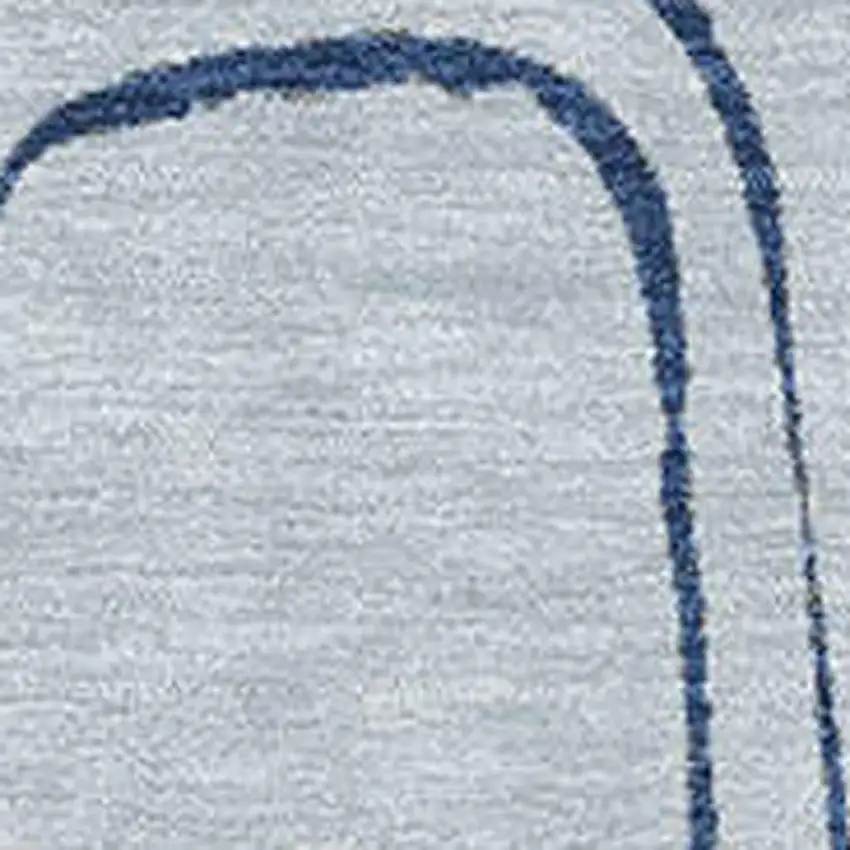 Blue Sky Blue And Ivory Geometric Washable Area Rug With UV Protection Photo 2