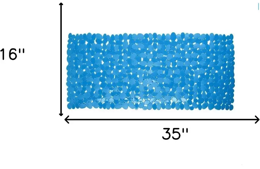 Blue Spa Pebbles Bathtub Mat Photo 7