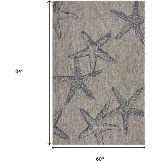 Blue And Gray Indoor Outdoor Area Rug Photo 3