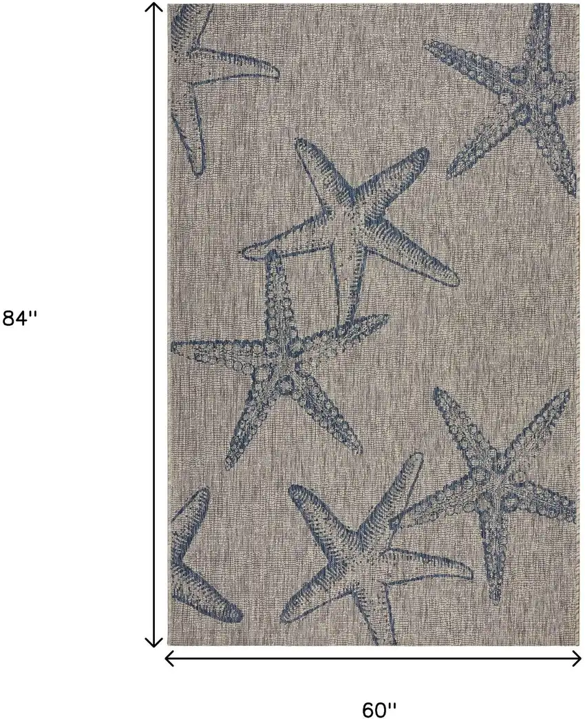 Blue And Gray Indoor Outdoor Area Rug Photo 3