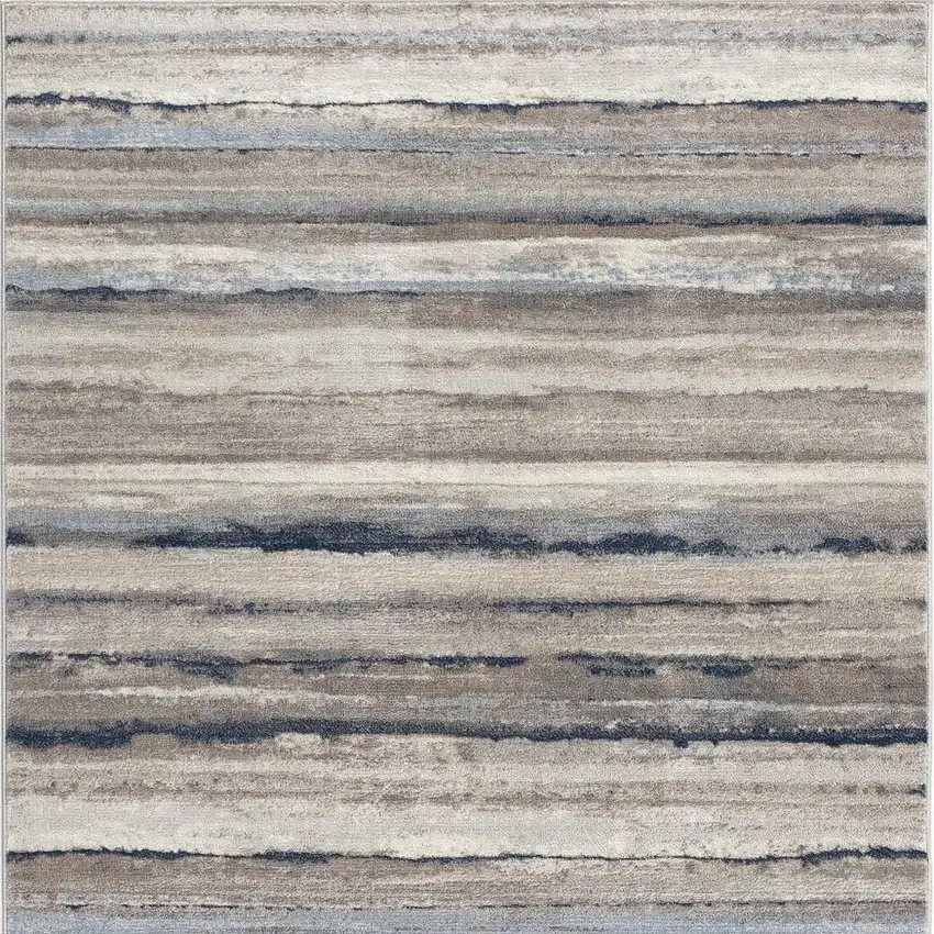 Blue Striped Area Rug Photo 9