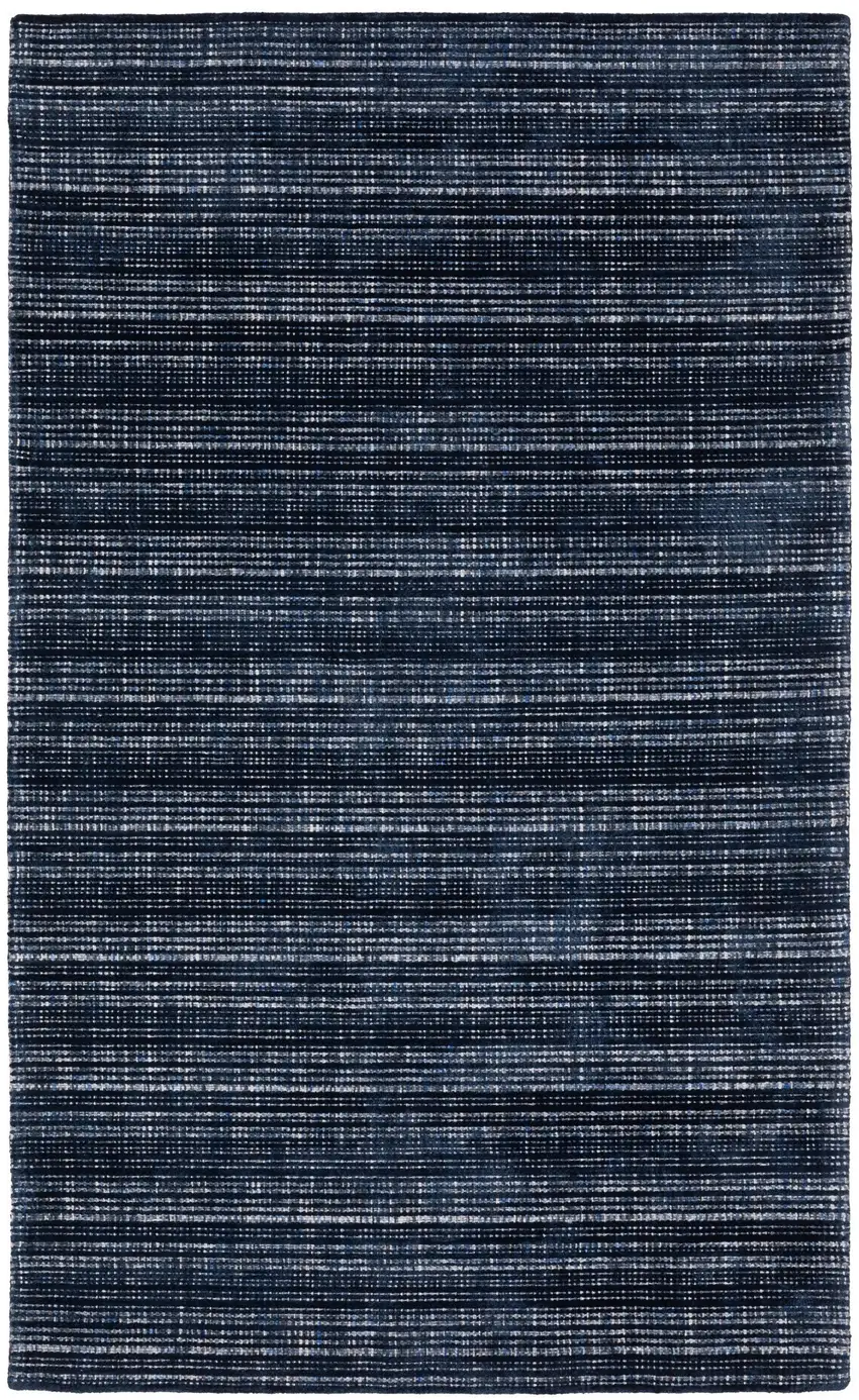 Blue Striped Hand Tufted Area Rug Photo 2