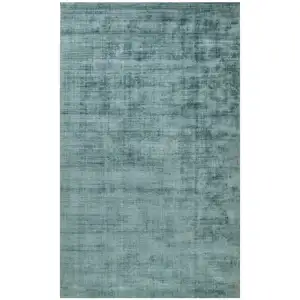 Photo of Blue Striped Hand Woven Area Rug