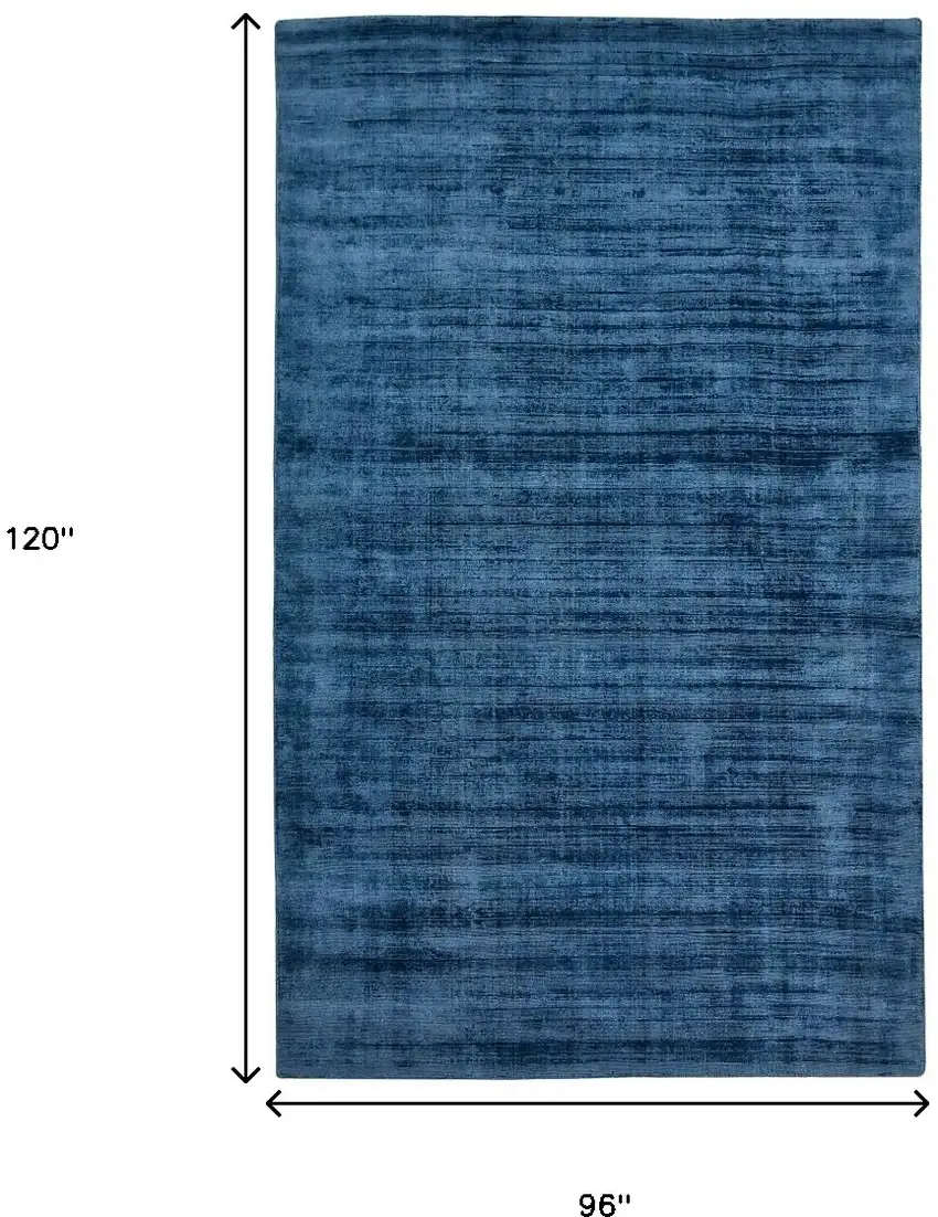 Blue Striped Hand Woven Area Rug Photo 8