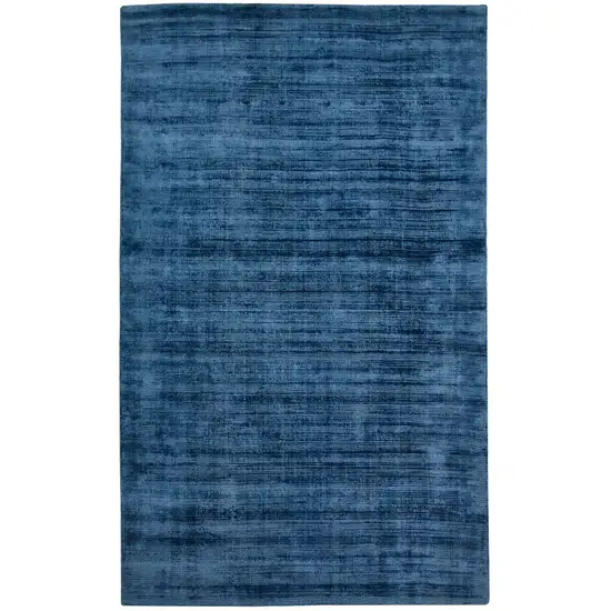 Blue Striped Hand Woven Area Rug Photo 2
