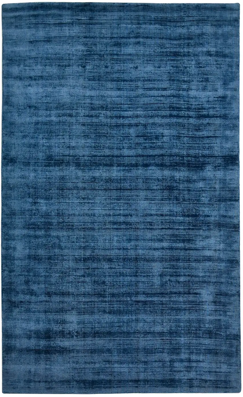Blue Striped Hand Woven Area Rug Photo 2