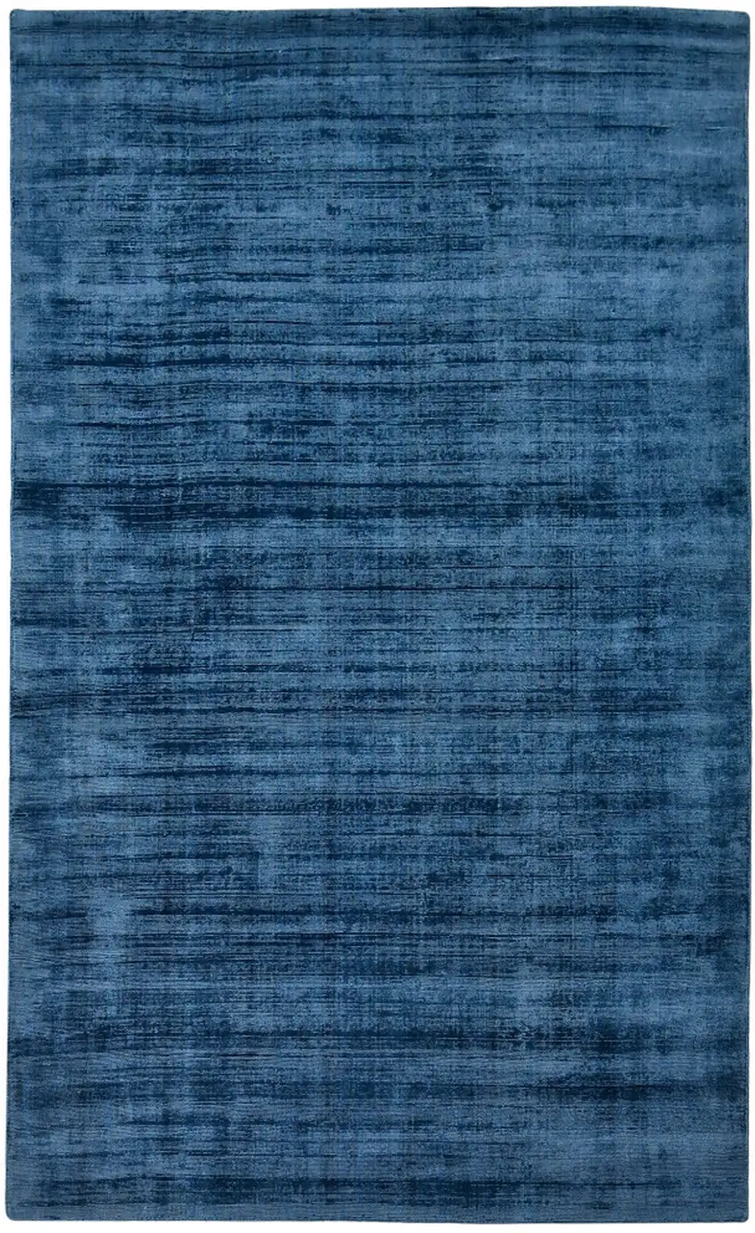 Blue Striped Hand Woven Area Rug Photo 2