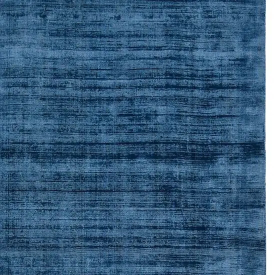 Blue Striped Hand Woven Area Rug Photo 9