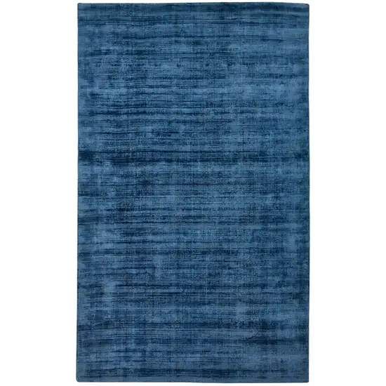Blue Striped Hand Woven Area Rug Photo 5