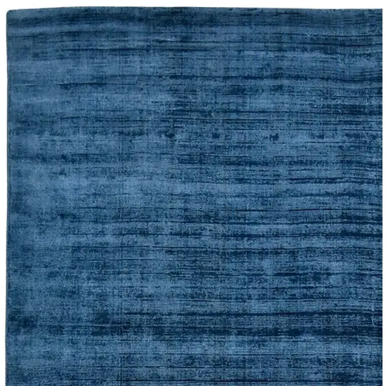 Blue Striped Hand Woven Area Rug Photo 7