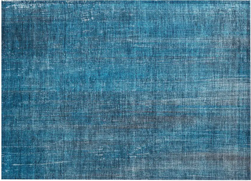 Blue Striped Washable Non Skid Indoor Outdoor Area Rug Photo 2