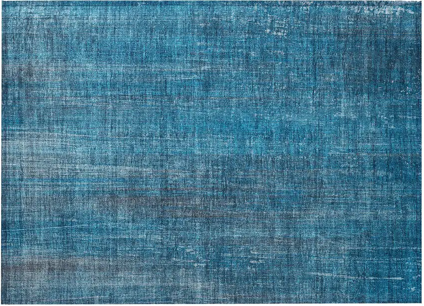 Blue Striped Washable Non Skid Indoor Outdoor Area Rug Photo 5
