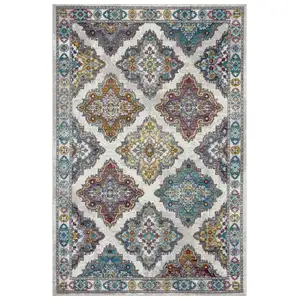 Photo of Blue Traditional Floral Motifs Area Rug