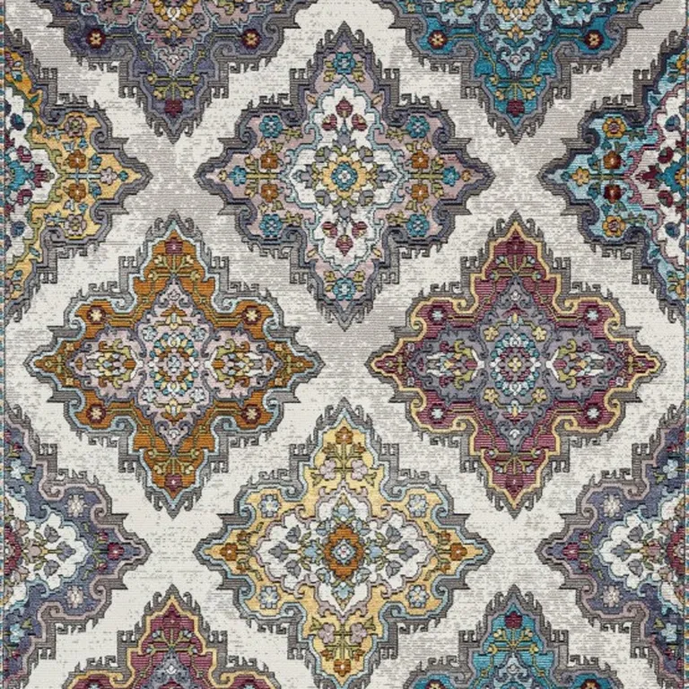 Blue Traditional Floral Motifs Area Rug Photo 5
