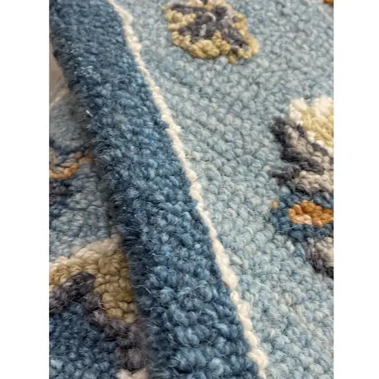 Blue Traditional Medallion Area Rug Photo 7