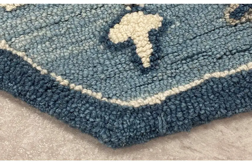 Blue Traditional Medallion Area Rug Photo 6