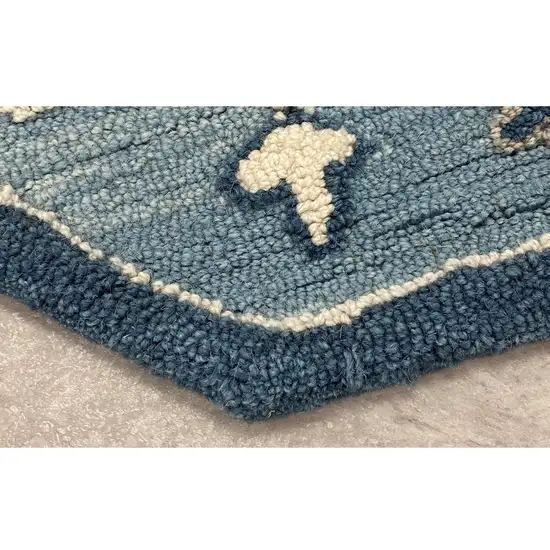 Blue Traditional Medallion Area Rug Photo 6