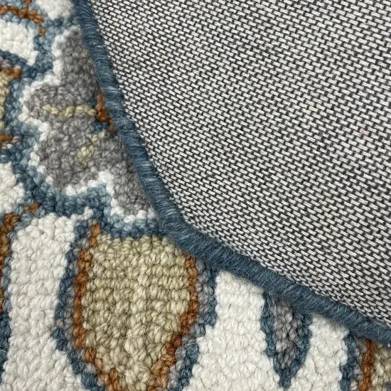 Blue Traditional Medallion Area Rug Photo 8