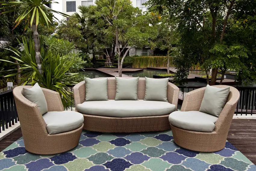 Blue Purple And Aqua Quatrefoil Hand Tufted Area Rug Photo 8