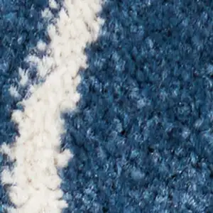 Photo of Blue Tropical Flower Runner Rug