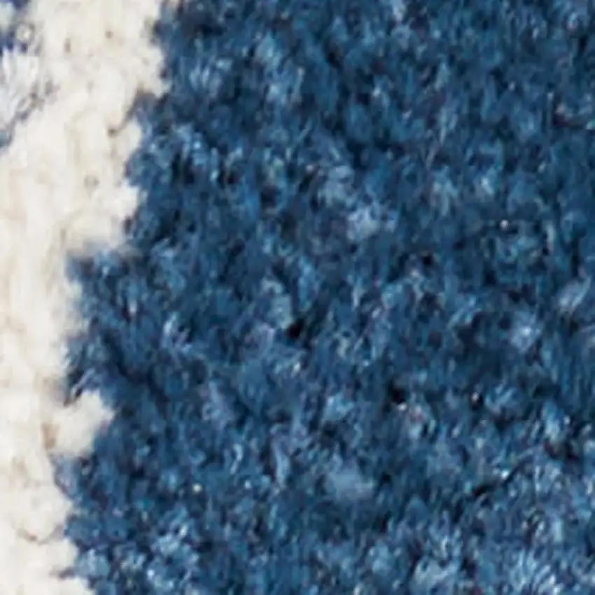 8' Blue And Gold Floral Runner Rug Photo 1