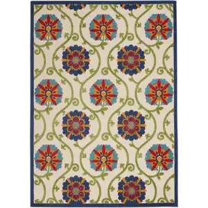 Photo of Blue Vines Indoor Outdoor Area Rug