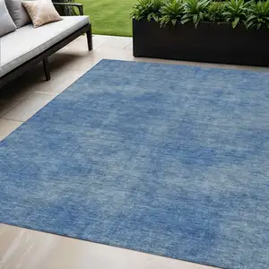 Photo of Blue Washable Indoor Outdoor Area Rug