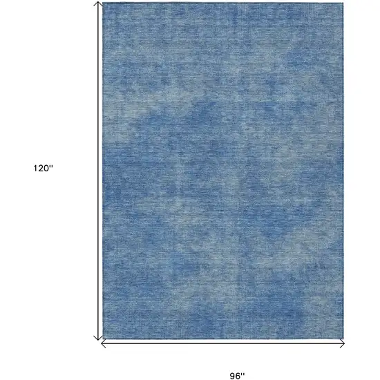 Blue Washable Indoor Outdoor Area Rug Photo 3