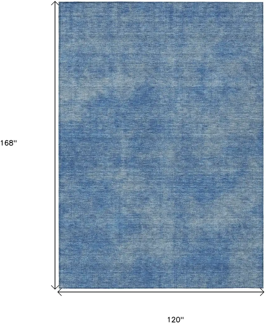 Blue Washable Indoor Outdoor Area Rug Photo 3