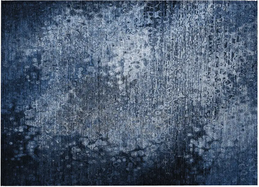 Blue Washable Non Skid Indoor Outdoor Area Rug Photo 4