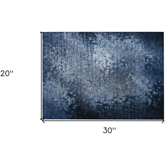 Blue Washable Non Skid Indoor Outdoor Area Rug Photo 3