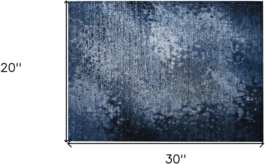 Blue Washable Non Skid Indoor Outdoor Area Rug Photo 3