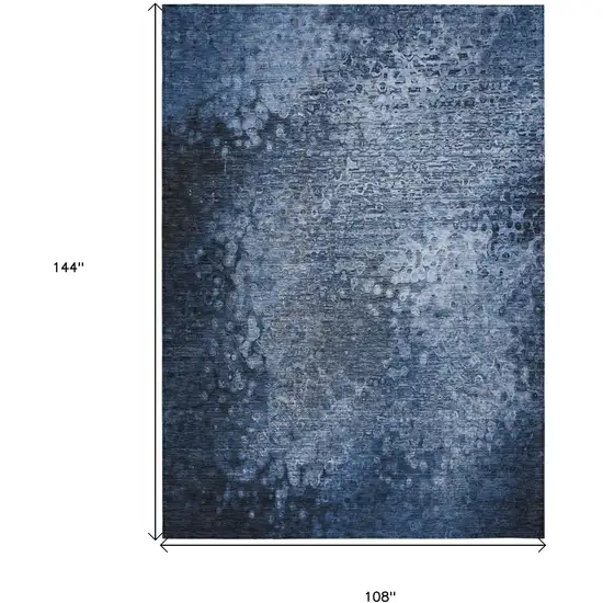 Blue Washable Non Skid Indoor Outdoor Area Rug Photo 7