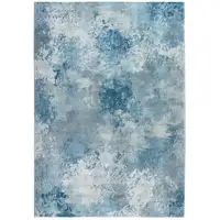 Photo of Blue White Abstract Sky Area Rug