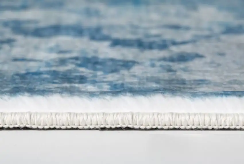 Blue White Abstract Sky Area Rug Photo 6