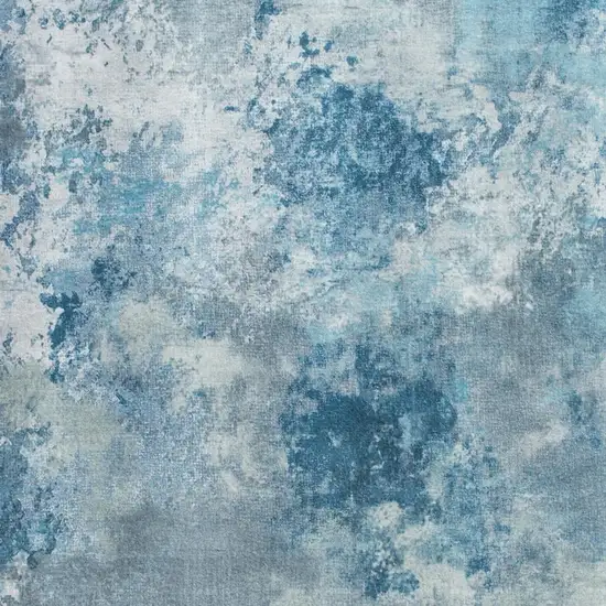 Blue And Ivory Abstract Area Rug Photo 6