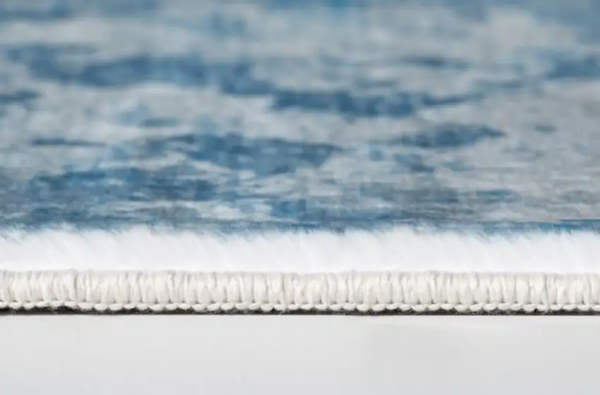 Blue White Abstract Sky Area Rug Photo 6