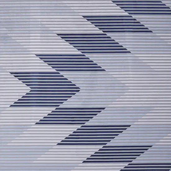 Blue White and Gray Geometric Power Loom Area Rug Photo 7