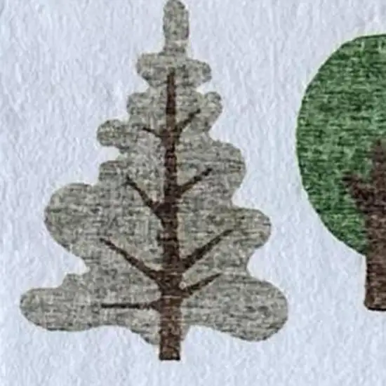 Blue White and Green Juvenile Castle and Rainbow Youthful Area Rug Photo 3