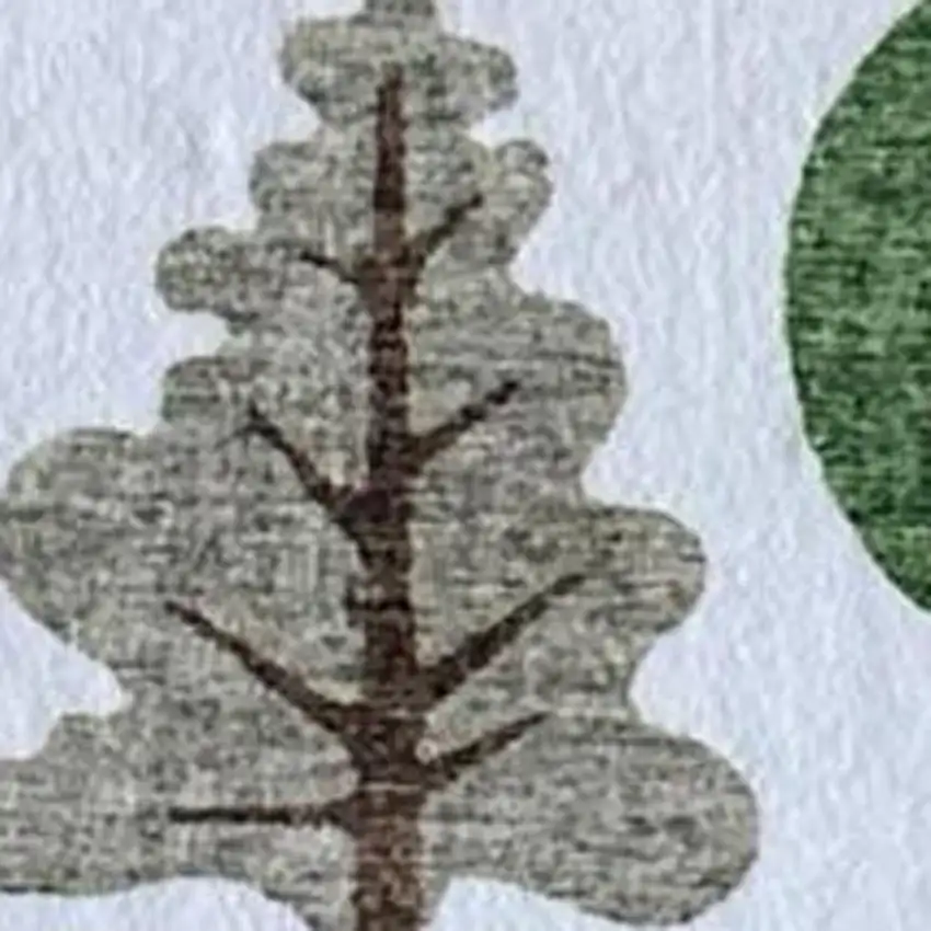 Blue White and Green Juvenile Castle and Rainbow Youthful Area Rug Photo 3