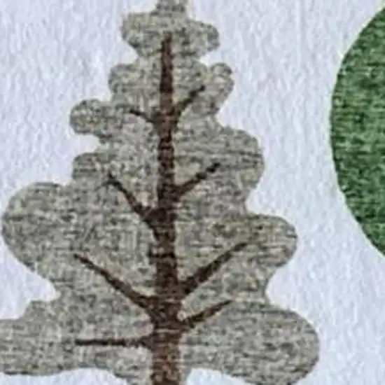 Off White Brown Green And Blue Castle and Rainbow Youthful Area Rug Photo 3