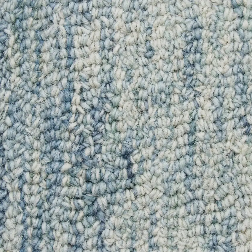 Blue Wool Abstract Hand Tufted Area Rug Photo 9